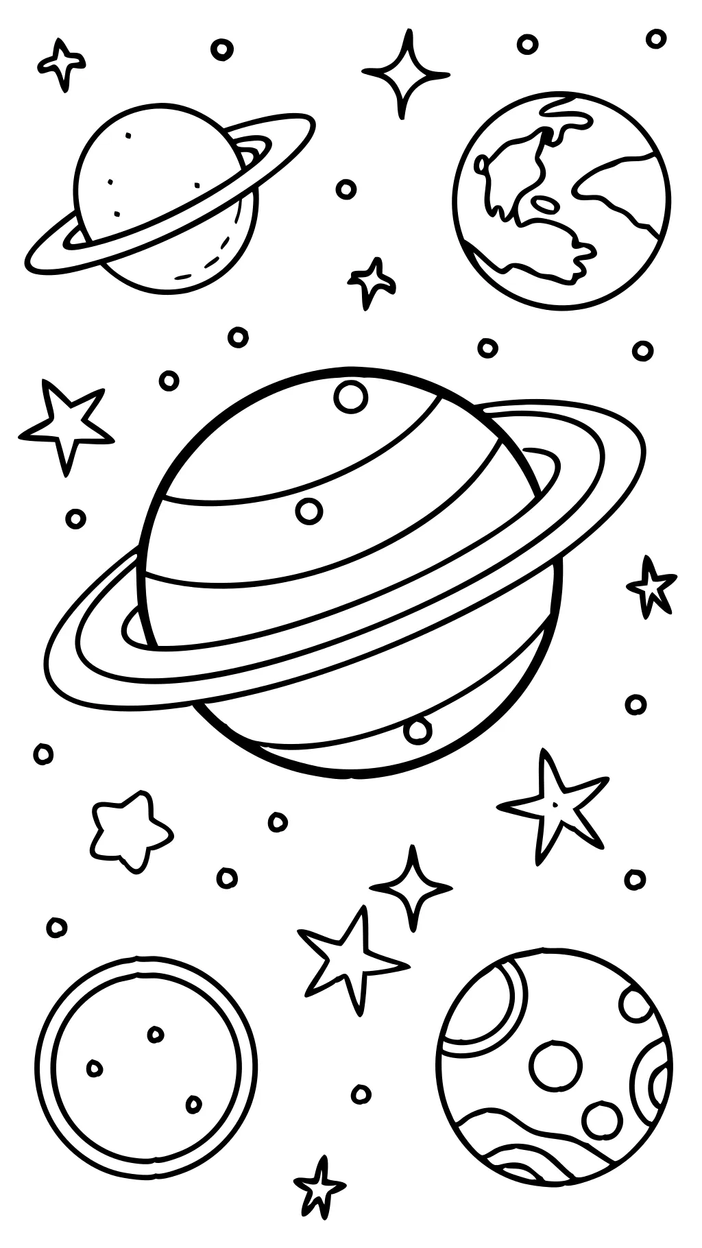 coloring page planets